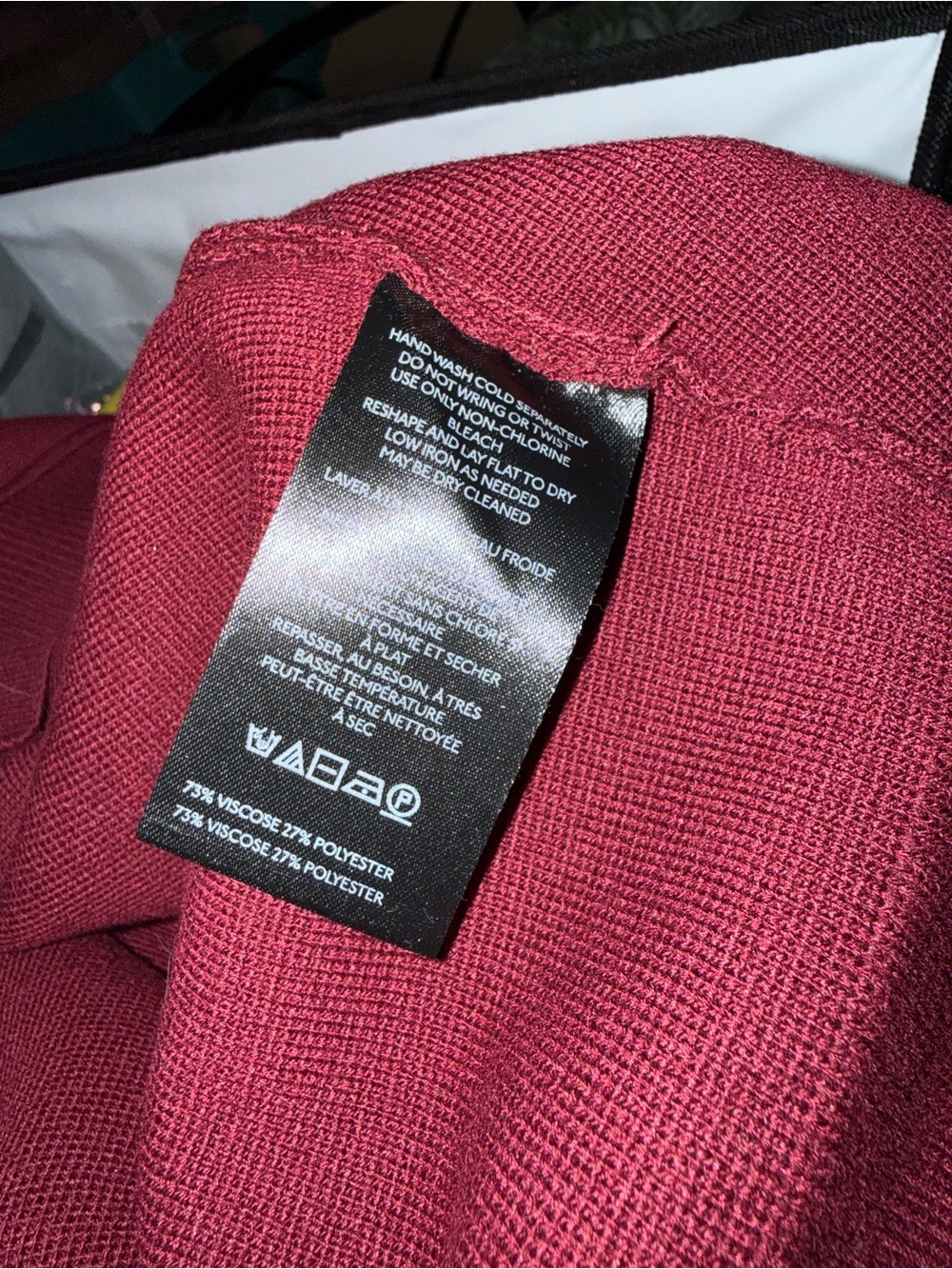 NWOT Maeve Anthropologie Side Stripe Burgundy Button-Front Sweater Cardigan - Picture 5 of 5